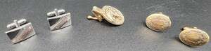 Vintage Cufflinks & Horse Head Tie Clip Set Gold Silver Mixed Lot